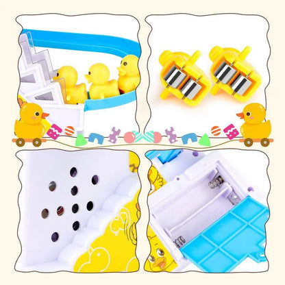 Small Ducks Climbing Toys, Electric Ducks Race Track Chasing Game Set, Playful Roller Coaster Toy with LED Flashing Lights & Music #GLOBAL PICKS