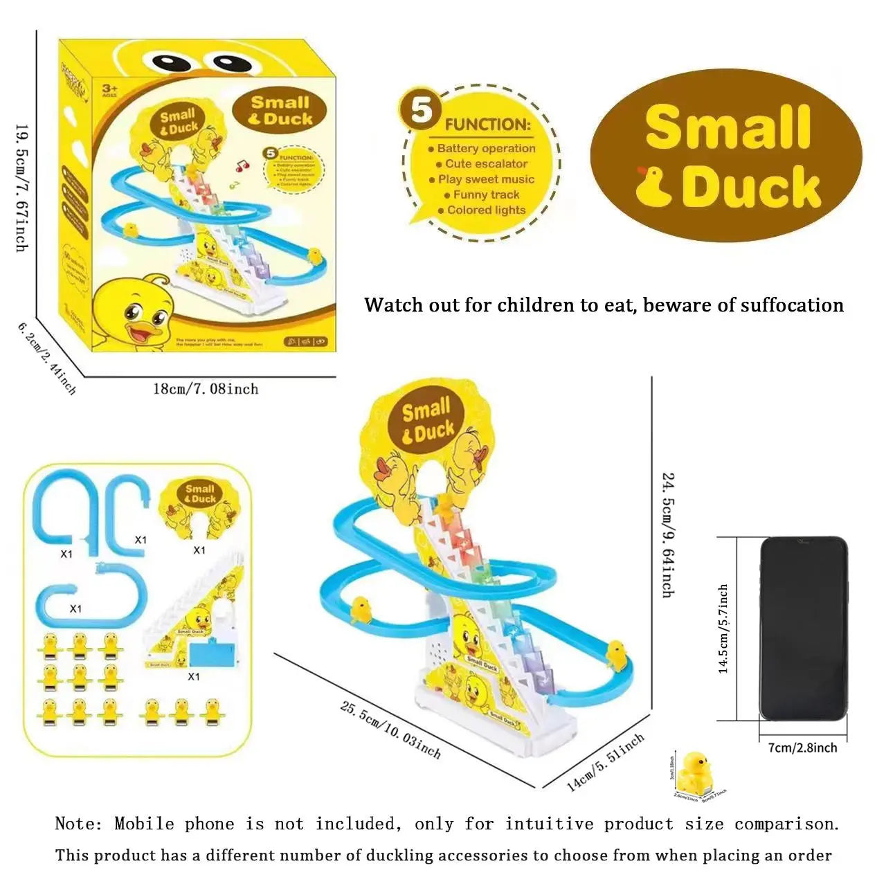 Small Ducks Climbing Toys, Electric Ducks Race Track Chasing Game Set, Playful Roller Coaster Toy with LED Flashing Lights & Music #GLOBAL PICKS