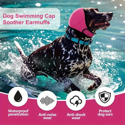 2Pcs / 1Pc Dog Ear Protector Earmuffs Bandana for Noise Reduction and Hearing Protection Adjustable Head Fixation Design Breathable Soft Material Suitable for Swimming Beach
